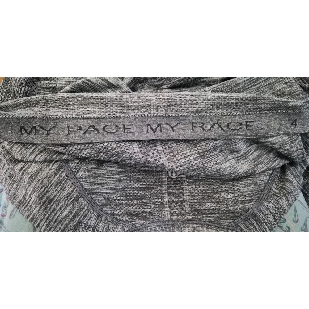 Lululemon Swiftly Tech Long Sleeve Shirt Two Tone Black/Grey Size 4‎ Athleisure - Picture 7 of 7